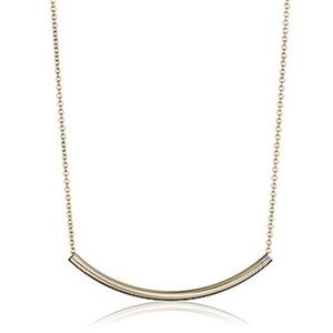 14k Yellow Gold Filled Curved Tube Necklace